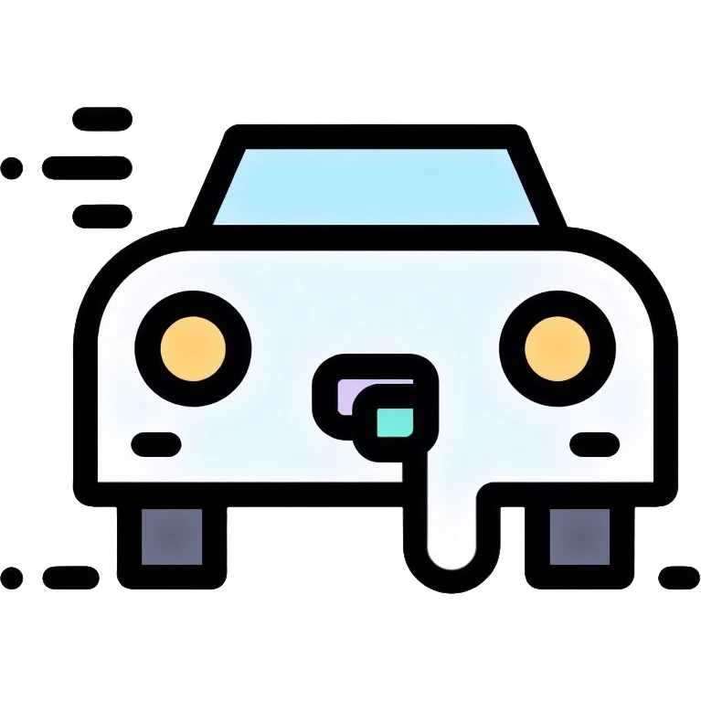 electric car with charging plug emoji