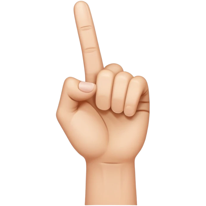 I need an emoji of a hand that has the pointer finger and middle finger both up, all the other fingers down, and held together  emoji