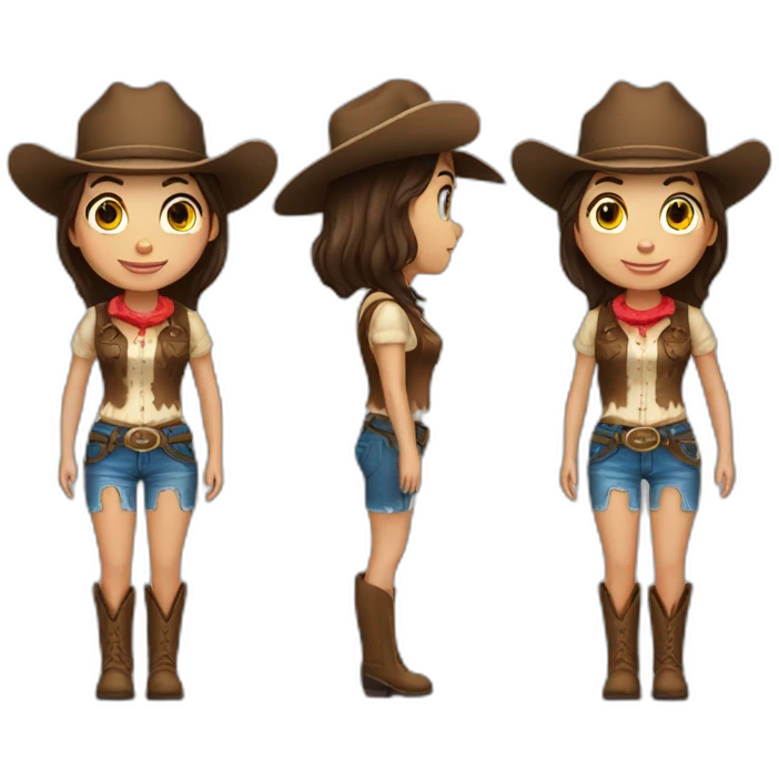 Cow-girl brune emoji