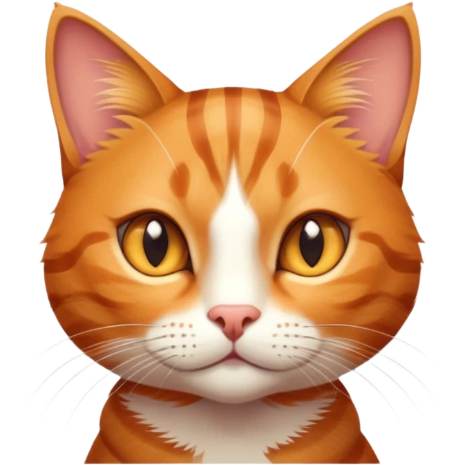 cinematic-cute-ginger-tabby-cat-portrait-emoji,-head-tilted-playfully-and-inquisitively,-sleek-orange-brown-fur-with-bold-tabby-stripes-and-a-distinctive-m-shaped-marking-on-the-forehead,-sparkling-amber-eyes,-simplified-yet-irresistible emoji