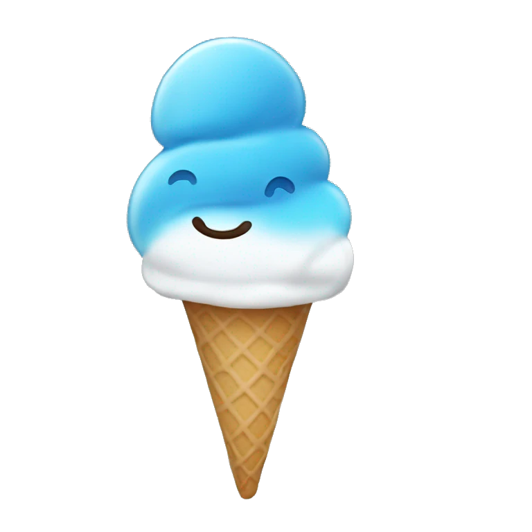 Blue ice cream emoji