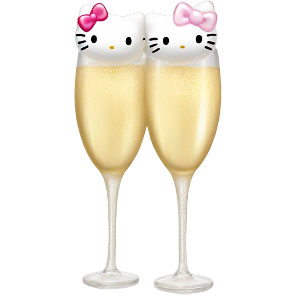 Hello kitty champagne balloons  emoji