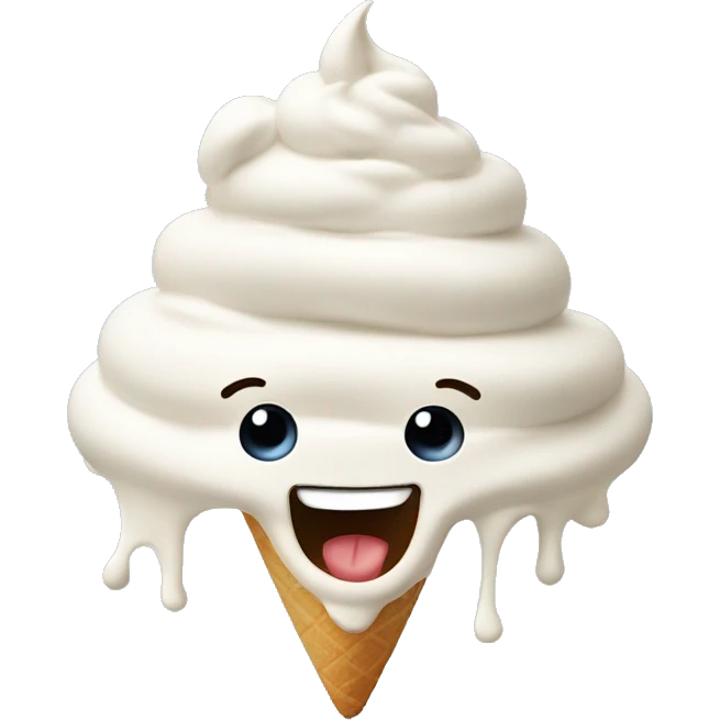 whip cream with a smile emoji