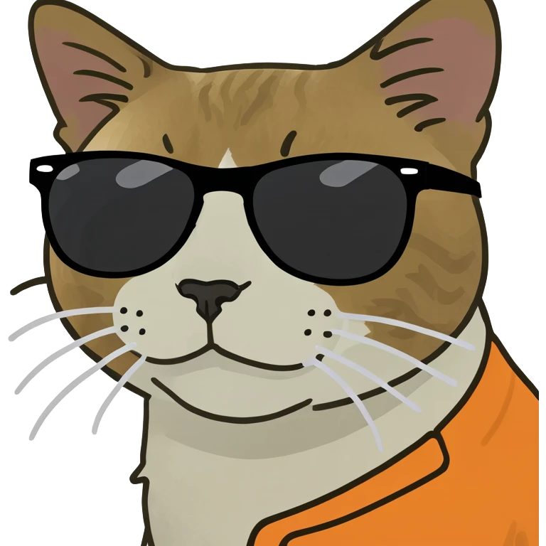 Cat with sunglasses emoji