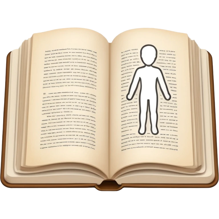 open book with a body outline inside emoji