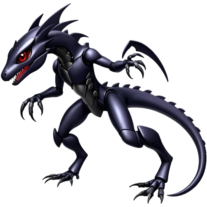 Shiny Gothic Edgy epic Salandit-Genesect-Miraidon-Fakémon-hybrid-creature (full body)  emoji