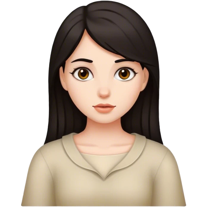 Девочка с темными волосами  emoji
