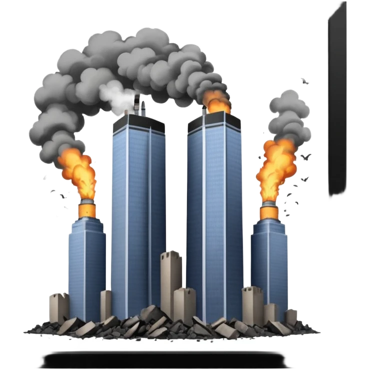 Twin towers crashing emoji