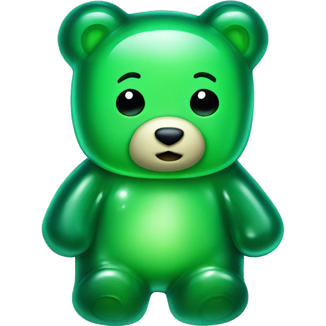 Jelly bear green emoji