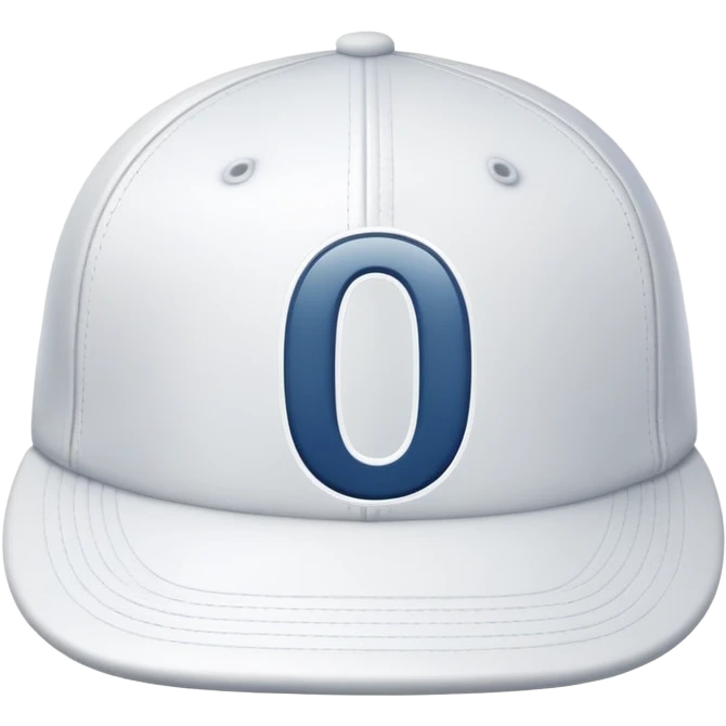 white cap with number “0” on it emoji