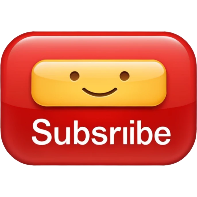 A red subscribe botton like YouTube emoji