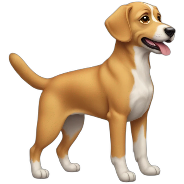 Chat sur un chien emoji