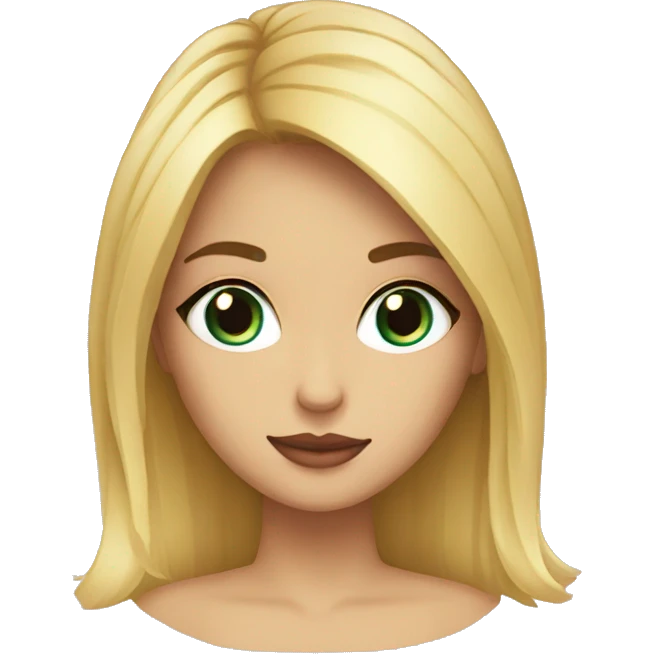 Chica hermosa y rubia ojos azules emoji