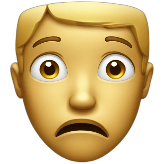 golden face crying emoji