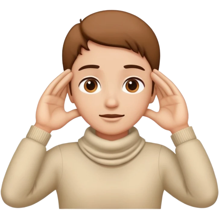 Person with hands around there neck emoji