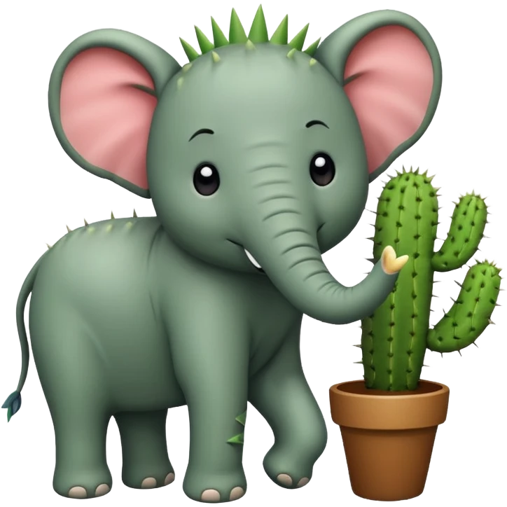 elephant and cactus emoji