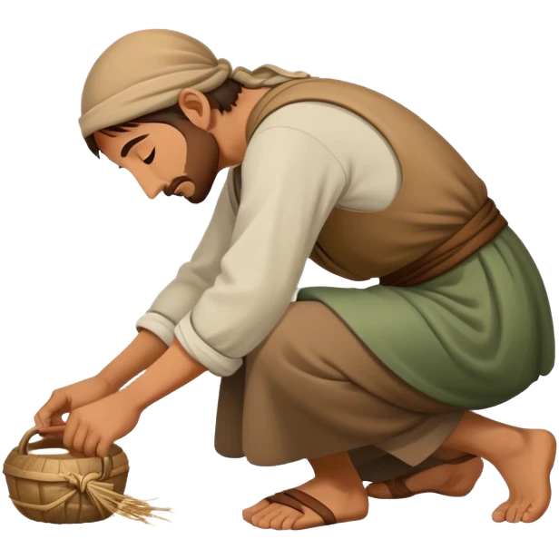 Peasant bowing down emoji