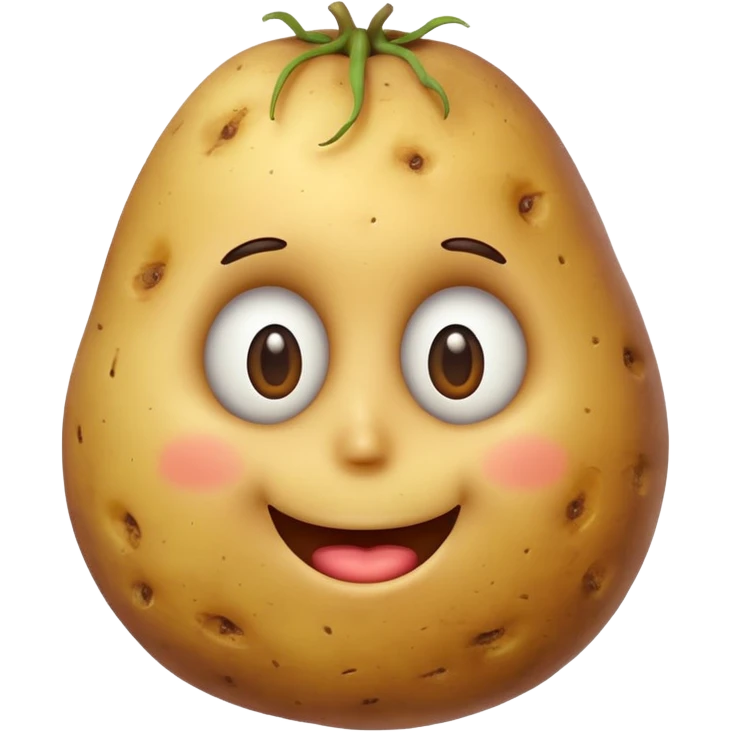 A potato with a face emoji