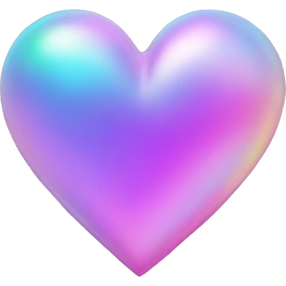 Iridescent heart emoji