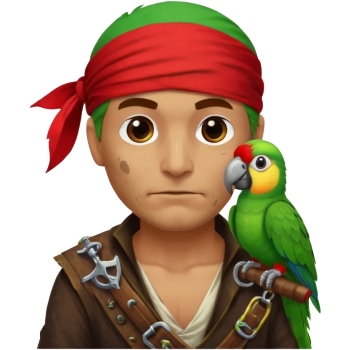 pirate and parrot emoji