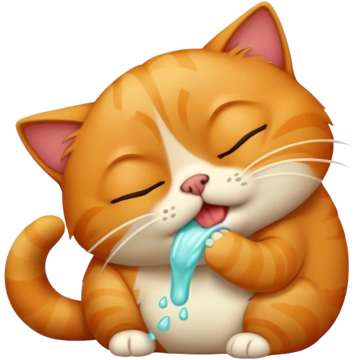 ginger cat vomits emoji