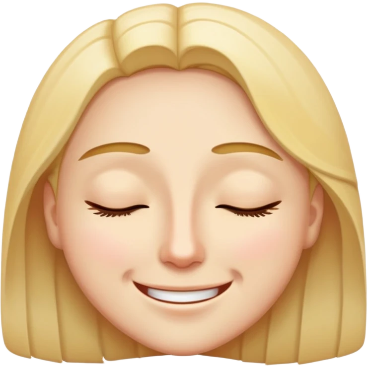 Smiling with eyes shut  emoji