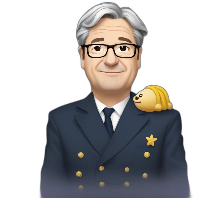 Jean-Luc Melonchon caresse Marine Le Pen emoji
