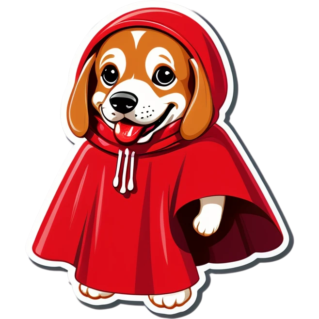 hotdog wearing poncho emoji