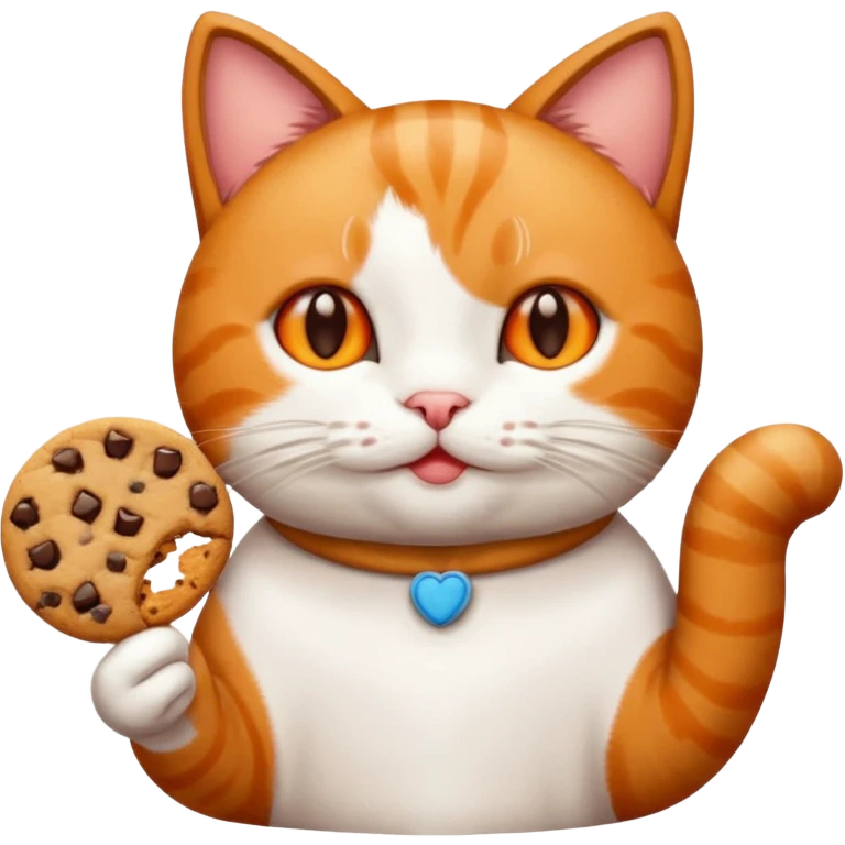 Cat with a cookie  emoji