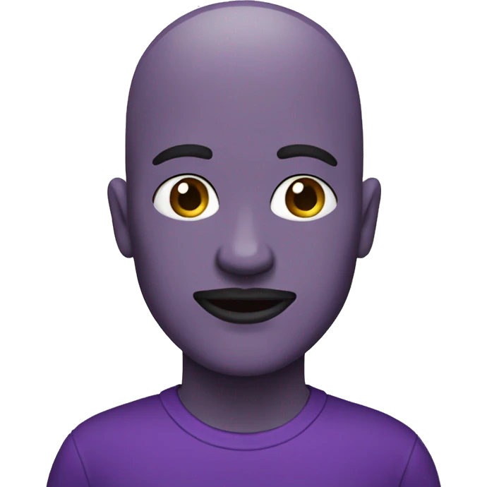 Bald male emoji with purple skin and goatee emoji