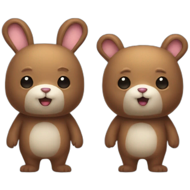 Rabbit bear emoji