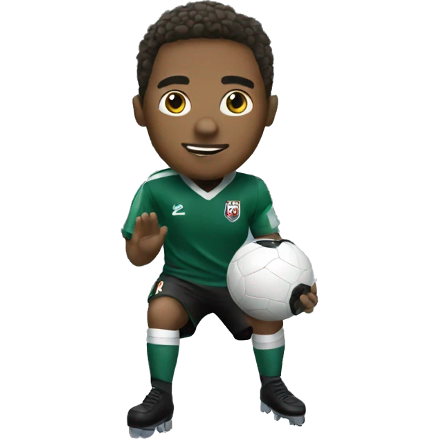 A player shoot a goal emoji