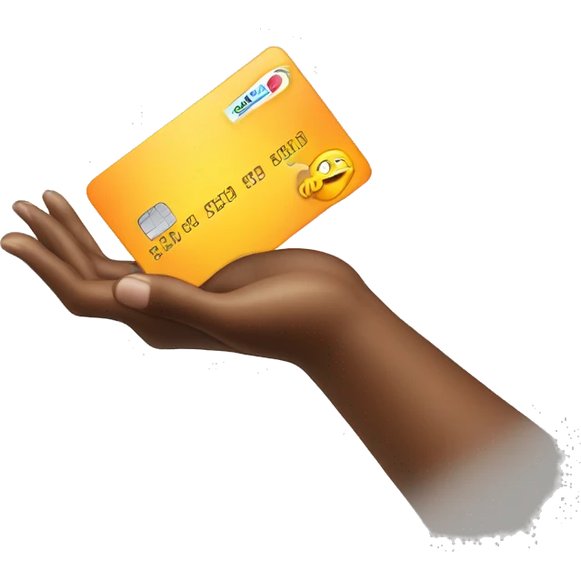 Hand grabbing a credit card  emoji