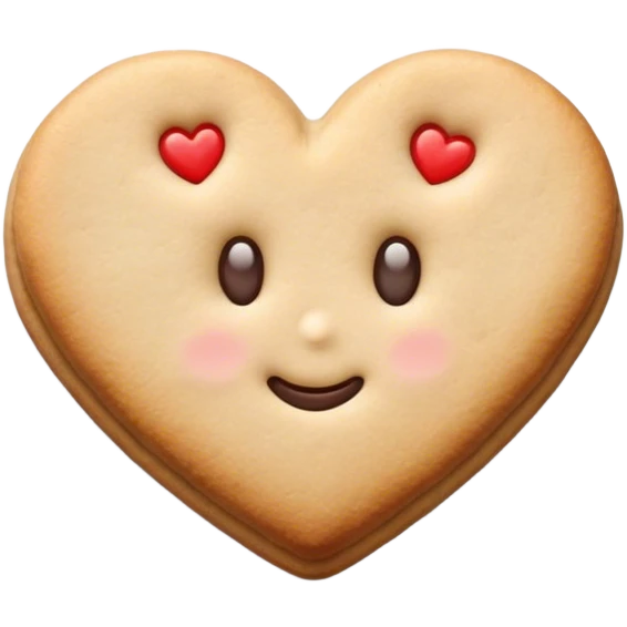 Heart cookie emoji