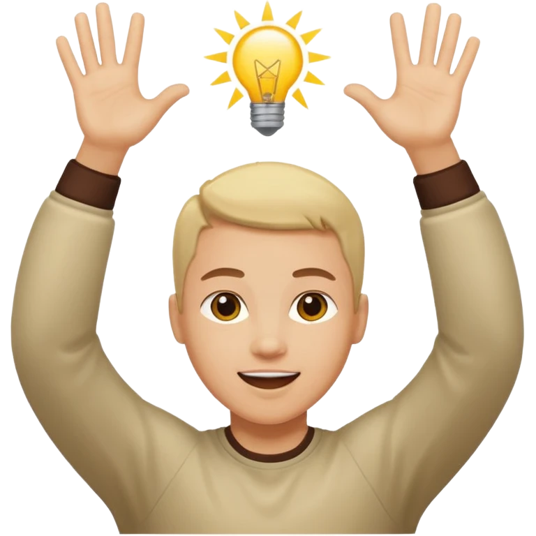 A person with the arms opened like the celebration of bellingham emoji