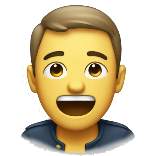 a crying happy with saute emoji