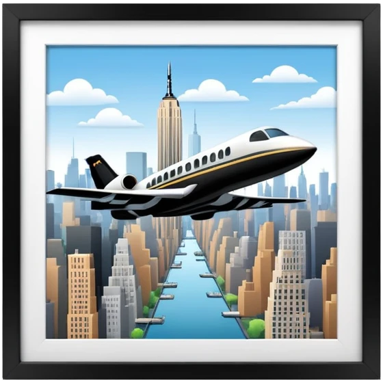 NYC in a jet emoji
