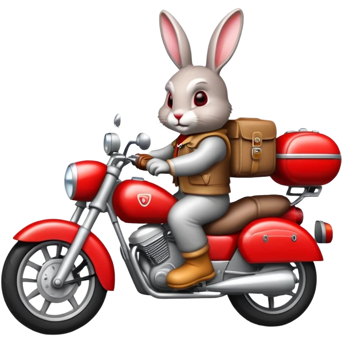 Osterhase auf Motorrad  emoji