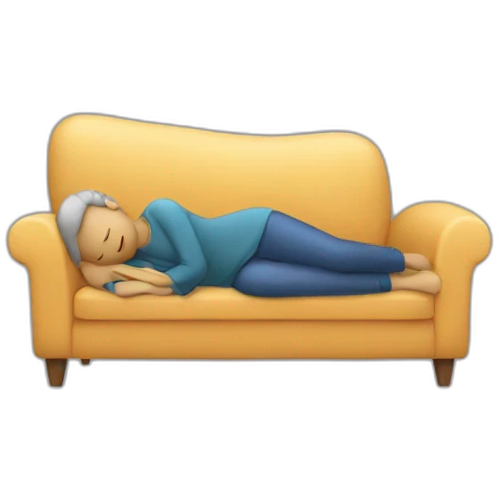 Person sleeping on sofa emoji