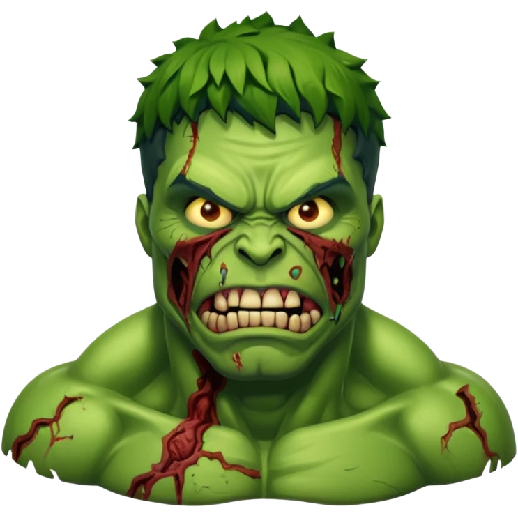 Zombie Hulk with face emoji