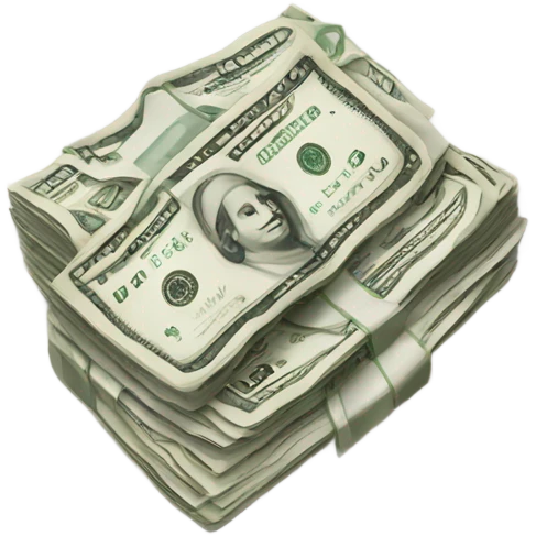 Dinner plate with cash on it emoji