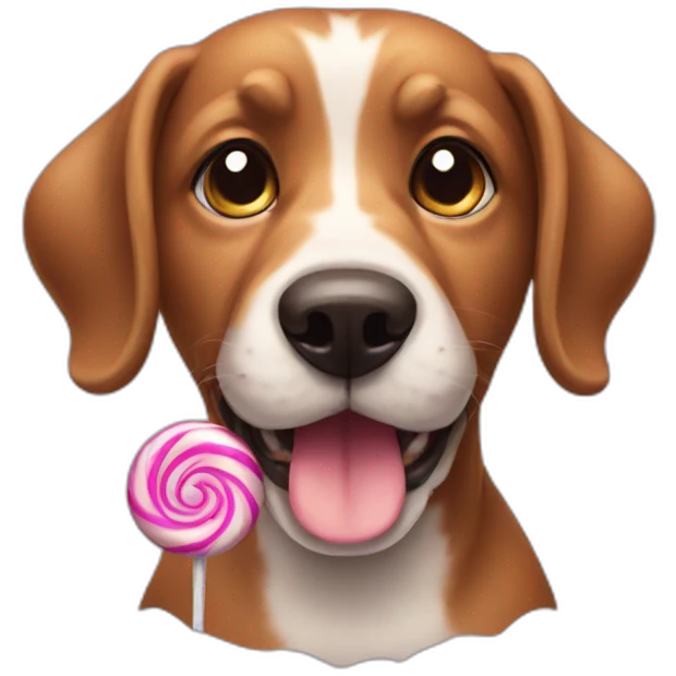 Dog with candy emoji