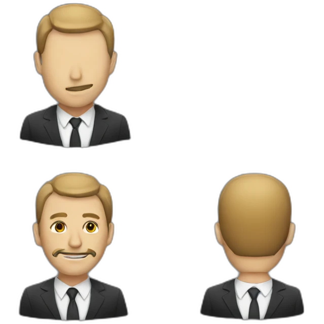 Men with suit anonymous emoji
