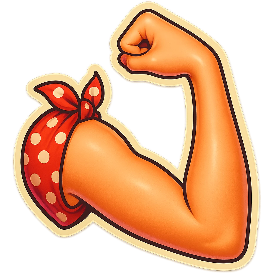 bras bandé, style pinup années 50, seulement le bras emoji