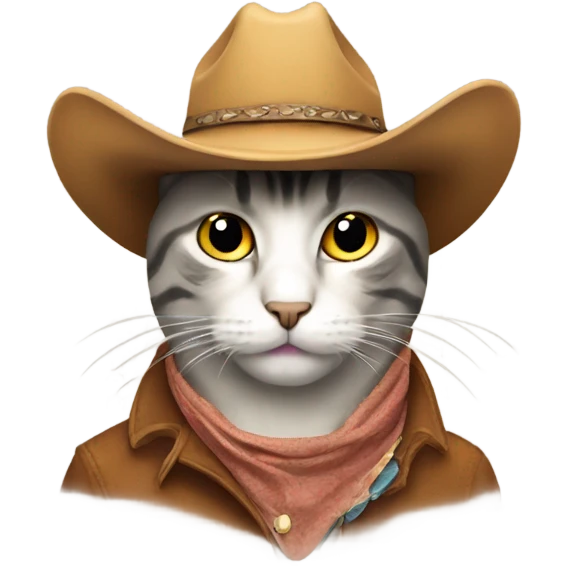 A cat with a cowboy hat emoji