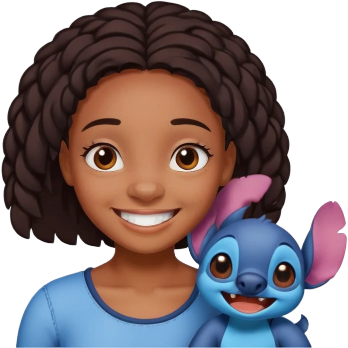 stitch from lilo and stich and black girl  emoji