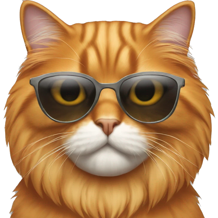Orange persa cat with sunglasses emoji