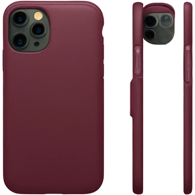 iphone 14 pro with burgundy case emoji