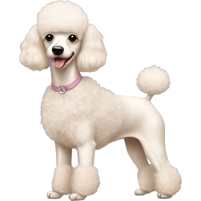 mini apricot poodle and mini white poodle  emoji