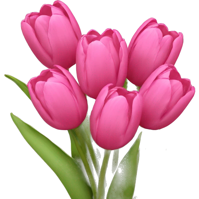 Bouquet of pink tulips emoji